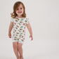 Short Romper in Spring Turtles