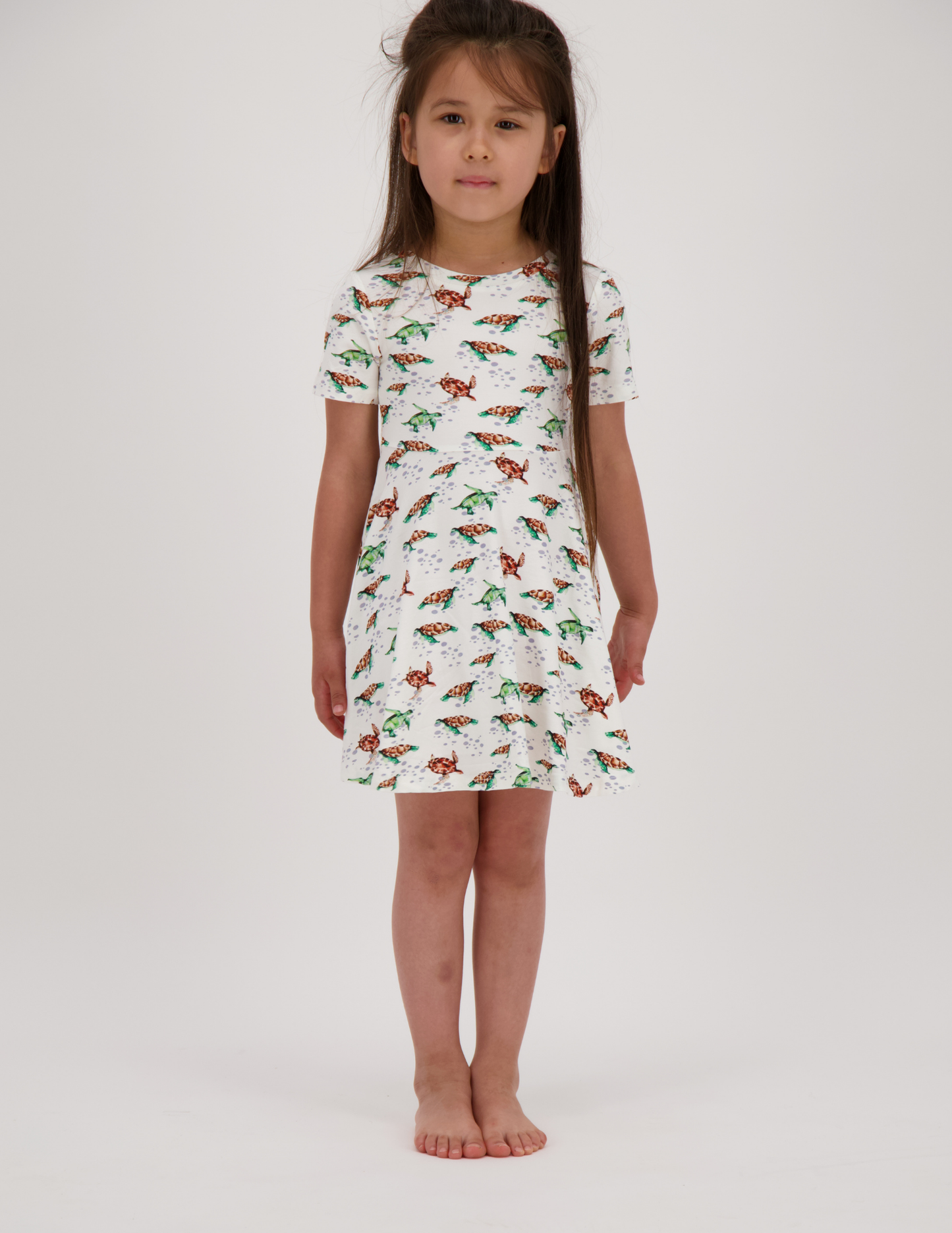 Twirl dress in Spring Turtles