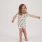 Short Romper in Spring Turtles