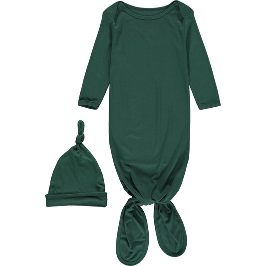 GOWN AND HAT SET-DARK GREEN